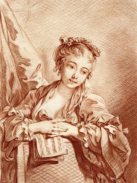 BOUCHER François - Jeune femme à la partition