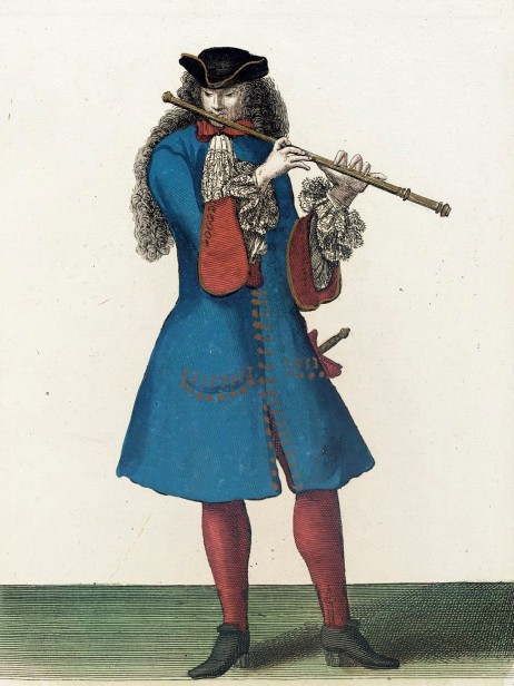 ANONYMOUS - Gentilhomme jouant de la flûte d'Allemagne