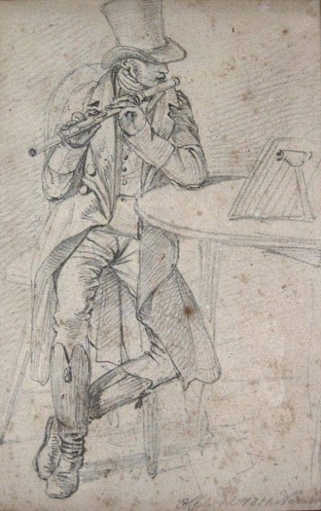 ANONYMOUS - Gentleman playing flute