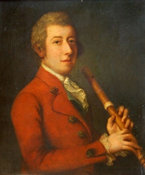 GAINSBOROUGH Thomas - A gentleman holding a single-keyed wooden flute 