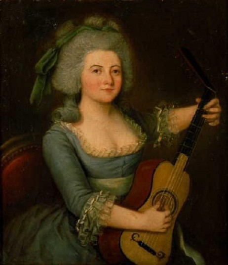 ANONYMOUS - A lady playing guitar