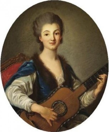 ANONYMOUS - A lady playing guitar