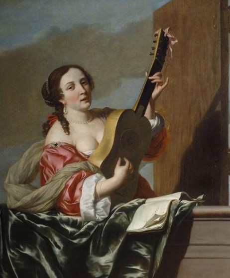 ANONYMOUS - A lady playing guitar