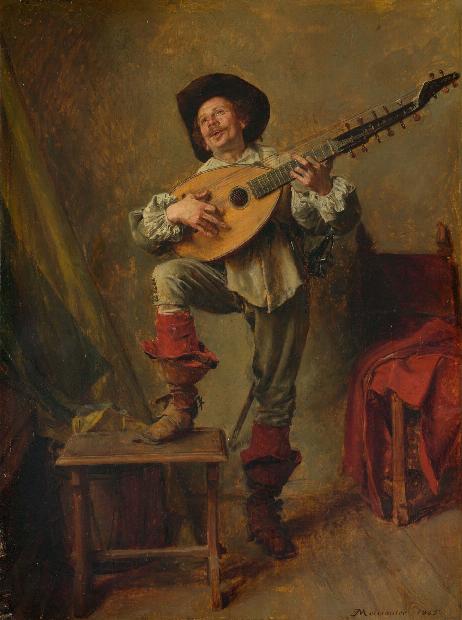 MEISSONNIER Ernest - Soldier Playing the Theorbo 