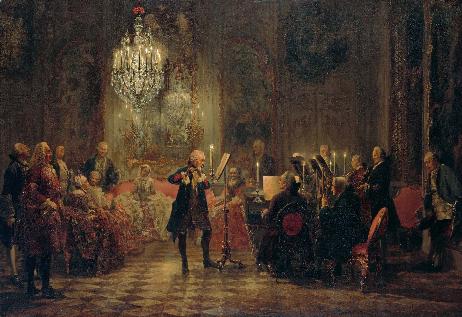 MENZEL Adolph - Flötenkonzert Friedrichs des Großen in Sanssouci 