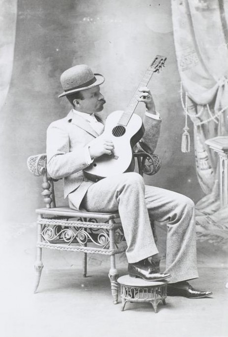 PENNELL Joseph Judd - Portrait of Joseph Judd Pennell with Guitar 