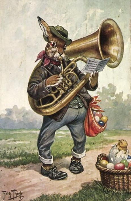 THIELE Arthur - Osterhase mit krummen Beinen spielt auf seiner Tuba