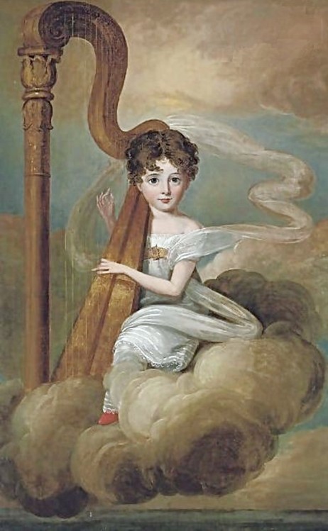 ANONYMOUS - Girl playing harp