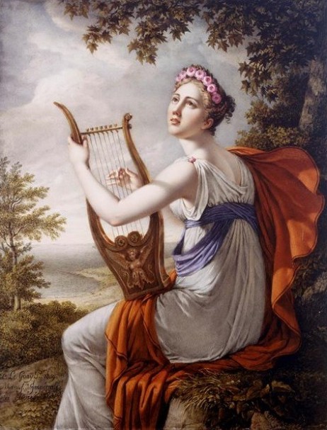 ANONYMOUS - Woman playing lyre 