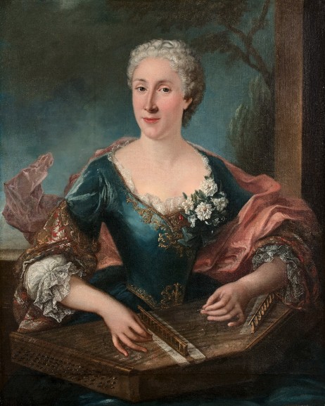 RANC Jean - Portrait de dame à l'épinette 