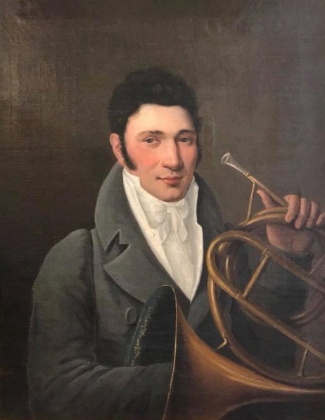 GAMELIN Jacques-François - Portrait d'un corniste 