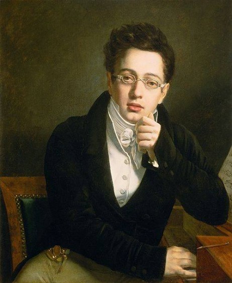 ABEL Josef  - Junger Mann in nachdenklicher Pose Franz Schubert