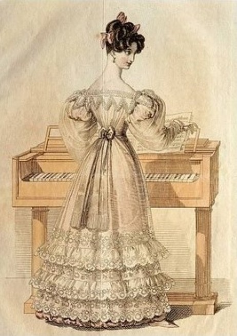 ANONYMOUS - Lady at a fortepiano 