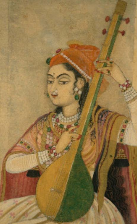 ANONYMOUS - Rajasthan A Lady playing the Tanpura