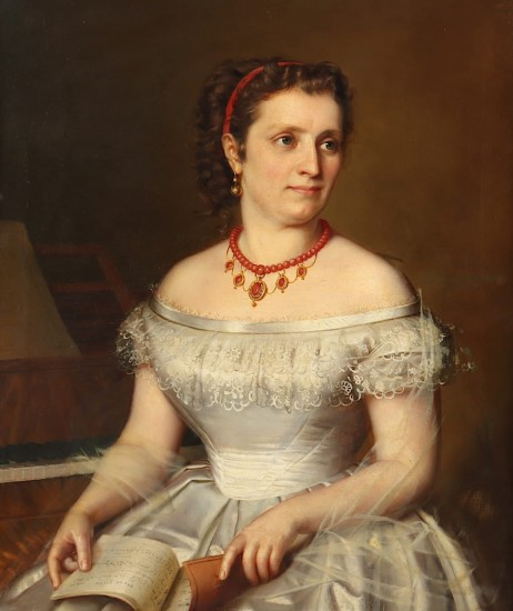 MAGNUS Eduard - Portrait of a woman at the fortepiano 