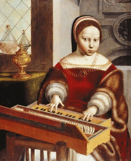 ANONYMOUS - Woman playing harpsichord