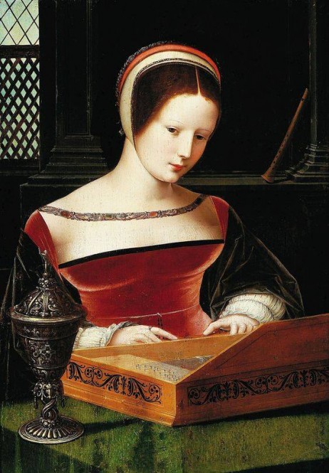 ANONYMOUS - Woman playing harpsichord