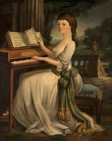 BROWN Mather - A girl at a Harpsichord