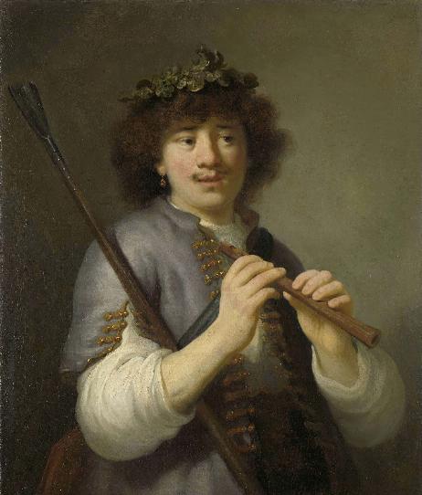 FLINCK Govert - Rembrandt as a Shepherd with a Staff and Flute