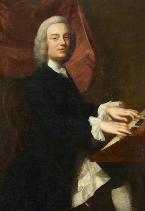 VERELST Willem - Portrait of an unidentified man playing a spinet