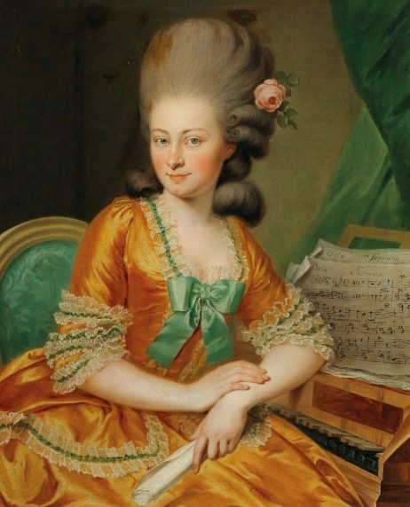 WEIKERT Johann Georg - Portrait of a singer at the harpsichord, probably soprano Angelica Maggiore-Gallieni - 1776