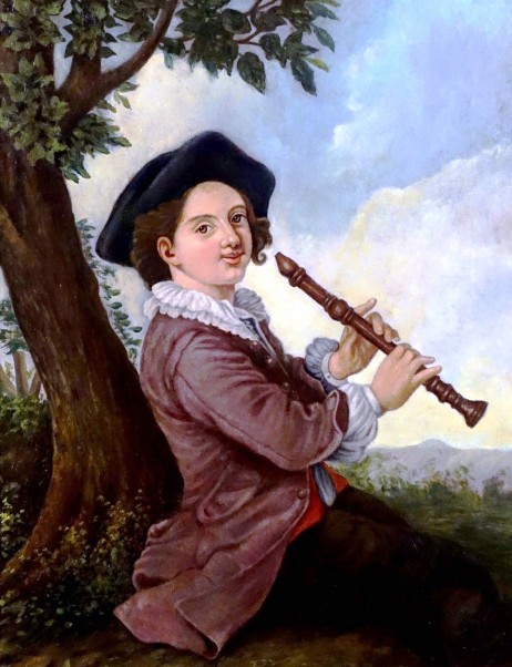ANONYMOUS - Boy holding a recorder