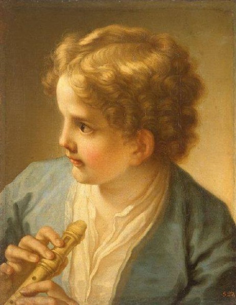 ANONYMOUS - Young boy holding a recorder
