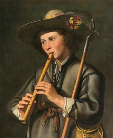 ANONYMOUS - Young farmer playing recorder