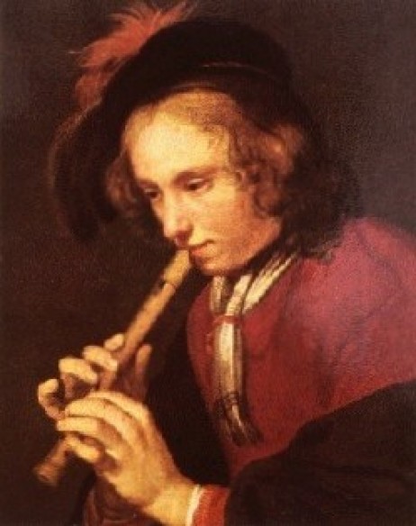 ANONYMOUS - Young man playing recorder