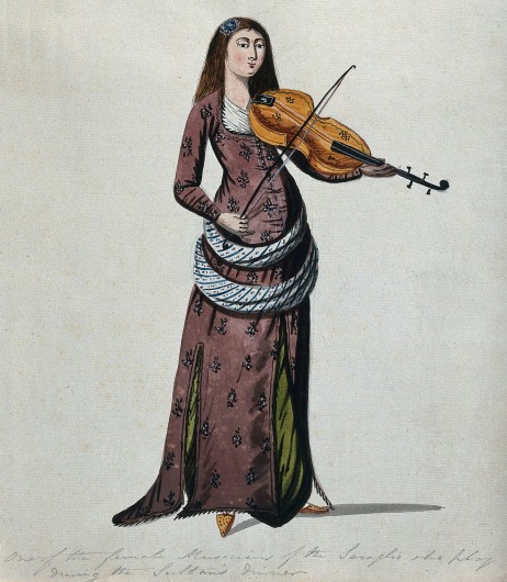 ANONYMOUS - One of the female musicians of the Seraglio who play during the Sultan's dinner