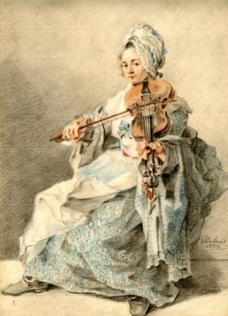 PERKOIS Jacobus  - A young woman playing the viola 