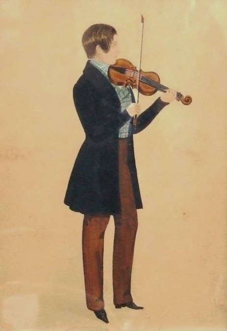 ANONYMOUS - A young boy playing a violin