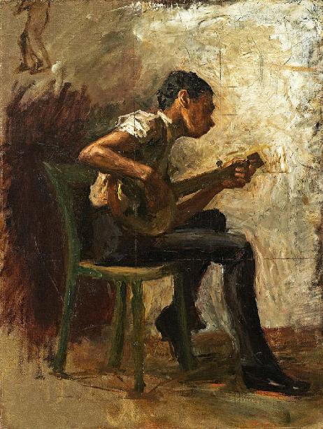 EAKINS Thomas - The Banjo Player, Study for Negro Boy Dancing