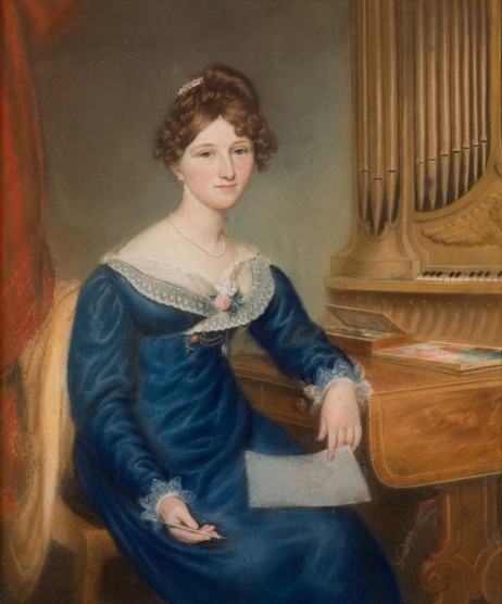 ANONYMOUS - Lady leaning against the organ