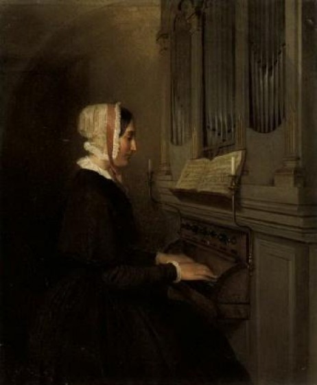 EICHHOLTZ Jacob - Young organist seated playing the organ