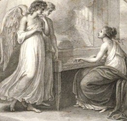 SMIRKE Robert  - Woman playing organ for two angels