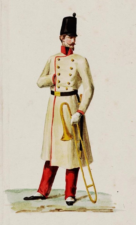 ANONYMOUS - Soldier holding trombone