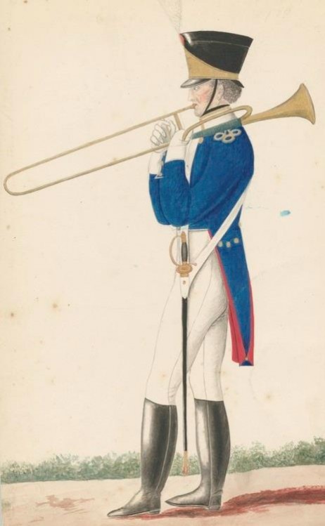 ANONYMOUS - Soldier playing trombone