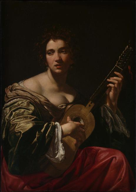 VOUET Simon - Woman Playing a Guitar