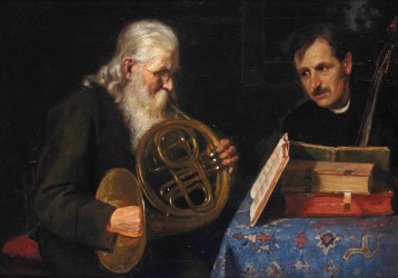 HECKER Franz  - Playing the horn