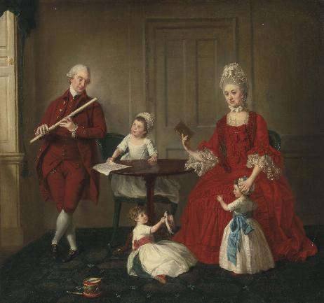 ZOFFANY Johann - Portrait of Mr. and Mrs. James Blew and their three children