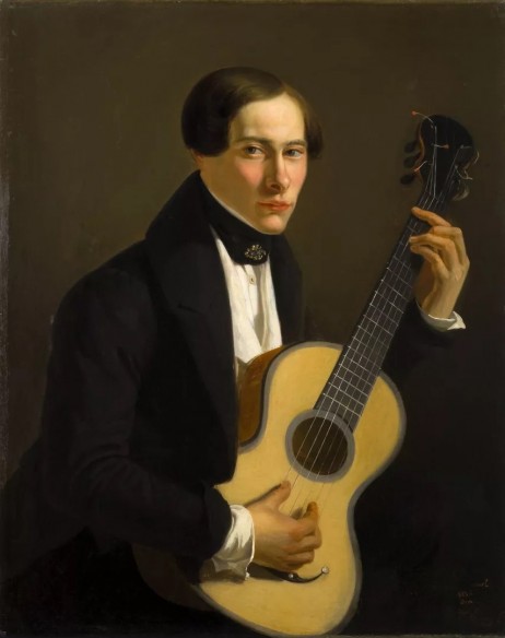 NAVEZ François - Le jeune homme à la guitare 