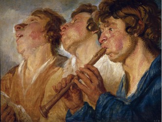 JORDAENS Jakob -  Three strolling musicians