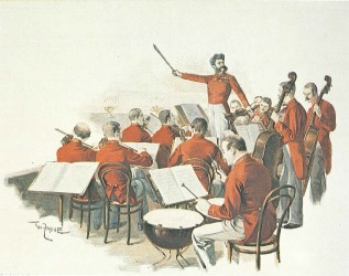 ZASCHE Theo  -  Johann Strauss II (1825–1899) and his music band at the court ball  