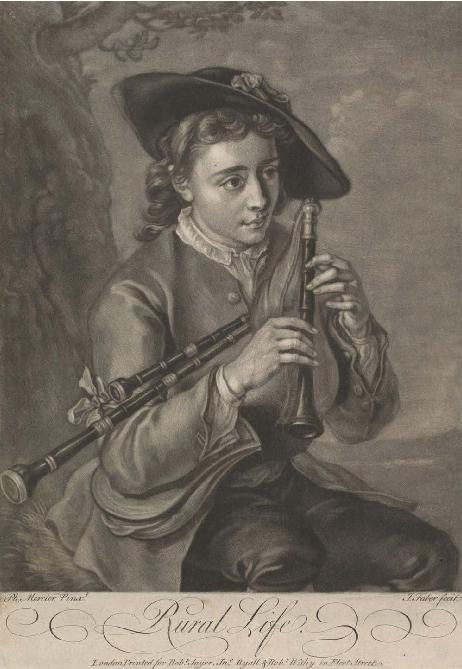 FABER the Younger John - Boy Playing a Musette after MERCIER Philippe (1690-1760)