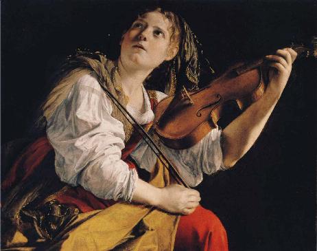 GENTILESCHI Orazio - Young woman with a Violin 