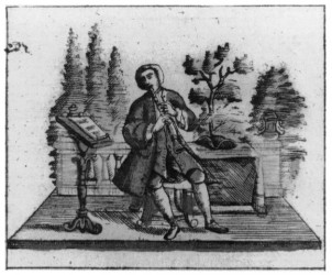 WOLFF Johann Peter - Aristocrat playing a three key clarinet