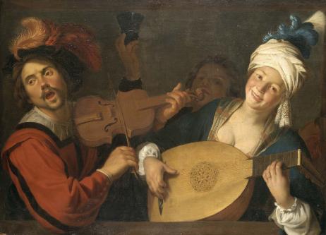 HONTHORST Gerrit Van -  Merry Group with Lute and Violin 