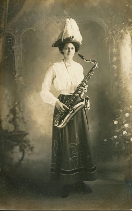 ANONYMOUS - Tenor Saxophone Girl from Helen May Butler and her Ladies Brass Band