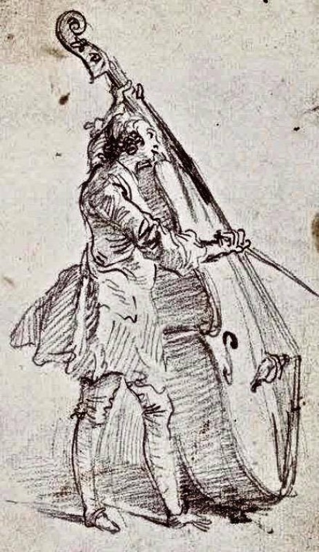 PANNINI Giovanni Paolo - Study of a bassist